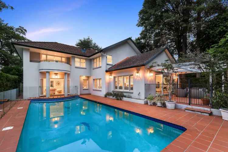 Buy elegant house in Wahroonga with pool and lush gardens