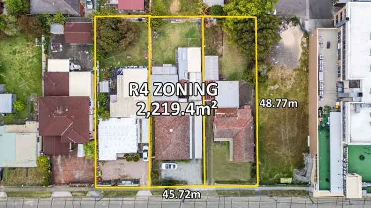 3 Lots! 2220sqm with R4 Zoning and 45m Frontage