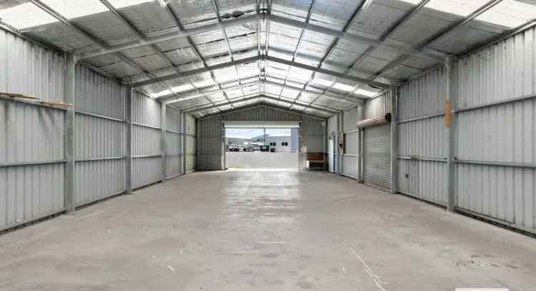 Workshop Shed for Rent in Ulverstone with Roller Doors and Power