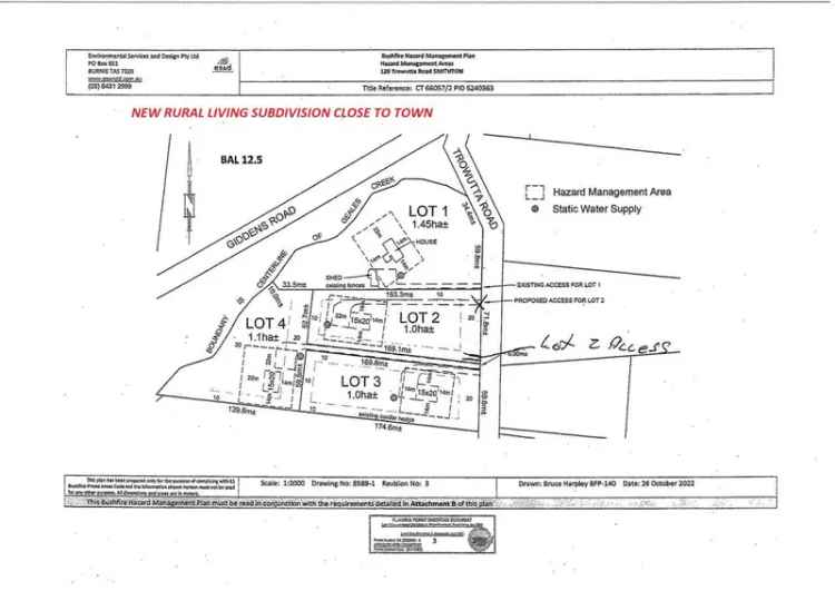 Land for sale in Smithton with creek boundary and great potential