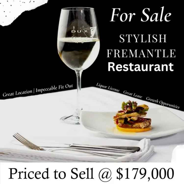 Fremantle Restaurant Business For Sale