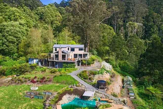 Custom Hillside Home Stunning Ocean & Forest Views