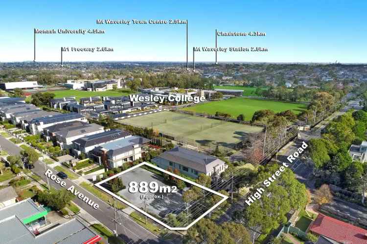 889m2 of Vacant Land in Glen Waverley Secondary Zone (STSA).