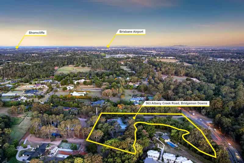Buy land in Bridgeman Downs with 4.8 acres and a large shed
