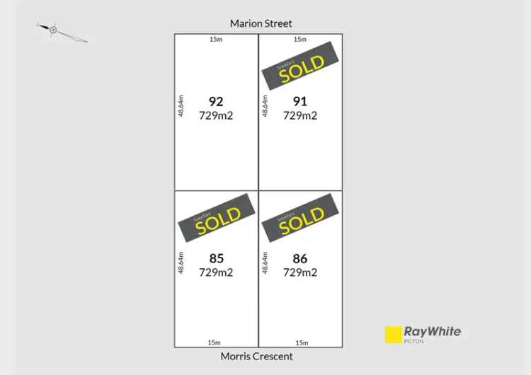 729m2 Vacant Blocks - 5% Deposit