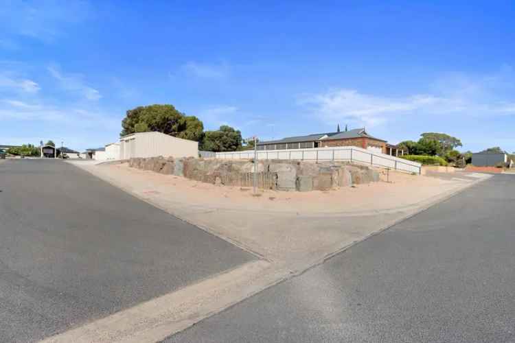 Buy Land in Moonta Bay with Triple Roller Door Shed