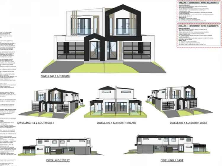 Prime Vacant Land Approved Plans Permits 497 sqm Two Double Story Homes