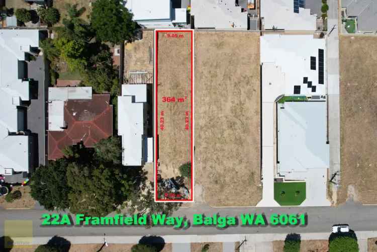 Buy Land in Sought After Location with 9.05 Metre Frontage