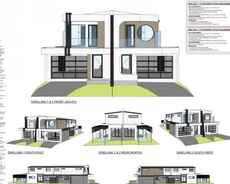 Prime Vacant Land Approved Plans Permits 497 sqm Two Double Story Homes