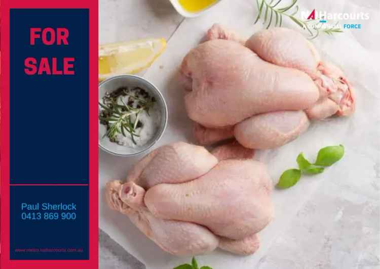 On Offer a Poultry Processing Facility with Freehold