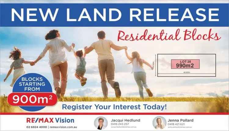 LAND RELEASE! Premium land awaiting your dreams