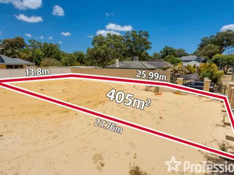 405sqm Premium Lot Near Ascot Kayak Club and Perth CBD