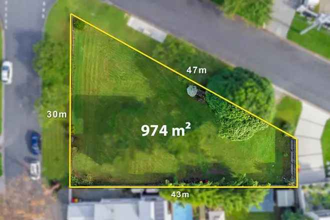 974m2 Land Parcel Redevelopment Opportunity Two Street Frontages