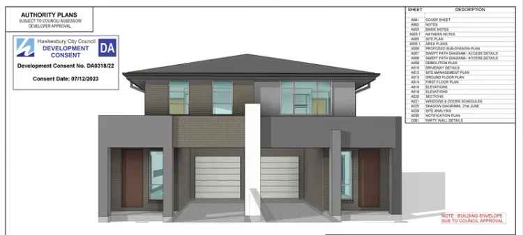 Buy Duplex in Richmond with DA Approved Plans for Development