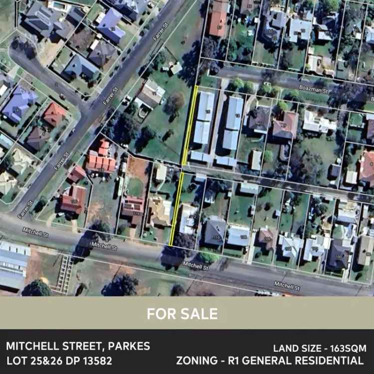 House for Sale in Parkes with Vacant Possession and Residental Zoning