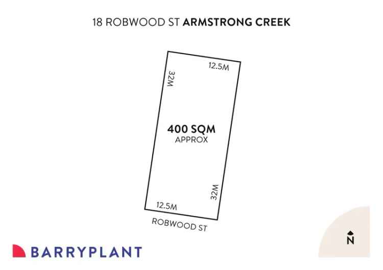 Build your dream home on a blank canvas land in Armstrong Creek