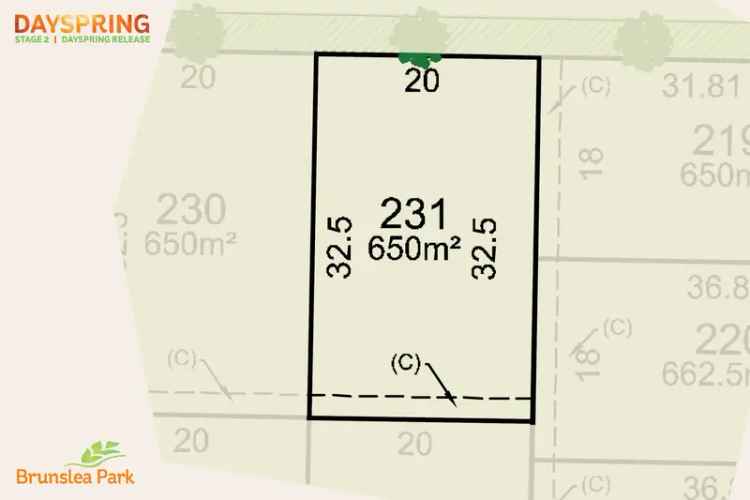 Dayspring Land Release Brunslea Park New Homes