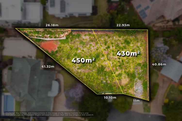 *RARE* 2 Vacant Allotments - Ready to Build in a Quiet Cul-de-sac!