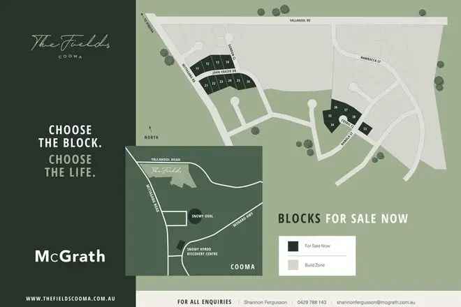 The Fields Cooma: 16 Serviced Blocks 810m2 - 1010m2