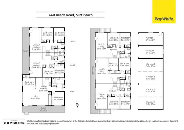 6 Beachfront Units Plus DA for 8 Townhouses