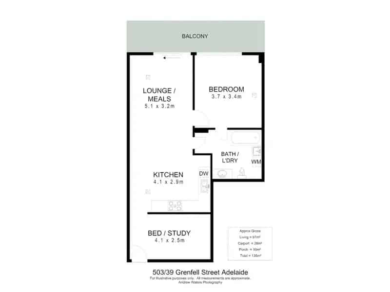 1 room apartment of 85 m² in Adelaide