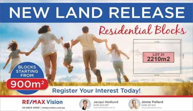 LAND RELEASE! Premium land awaiting your dreams