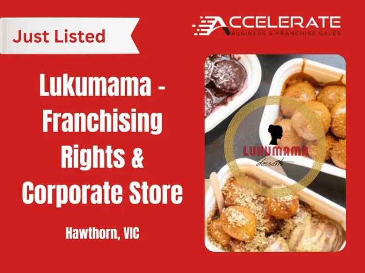 Under Management Dessert Store - Short Hours, Excellent Rental. Be a Franchisor!