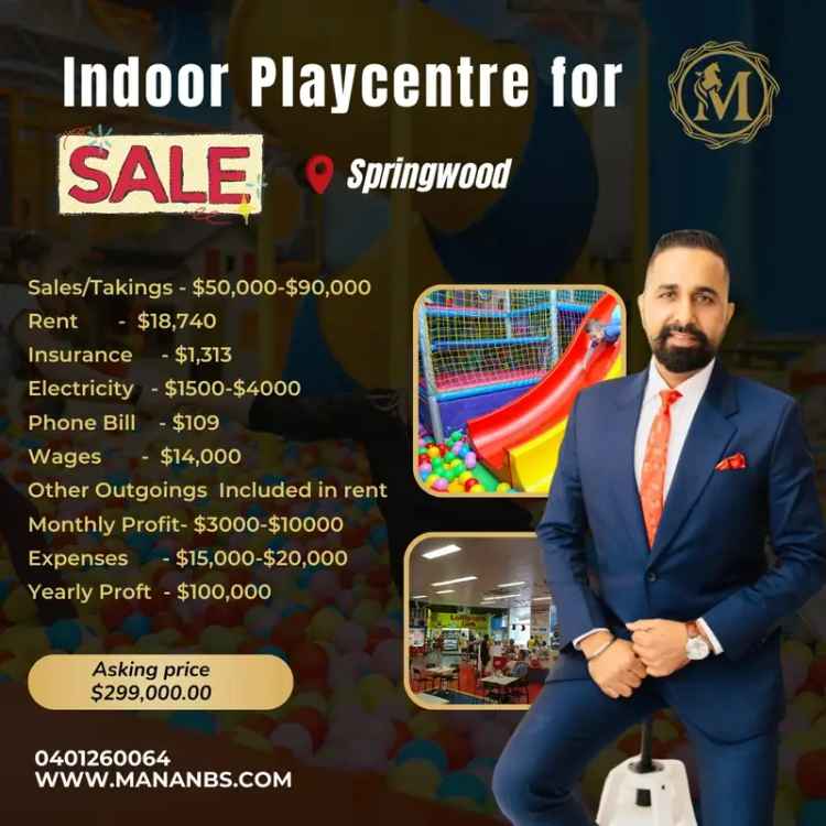 Profitable Indoor Playcentre and Café for Sale in Springwood