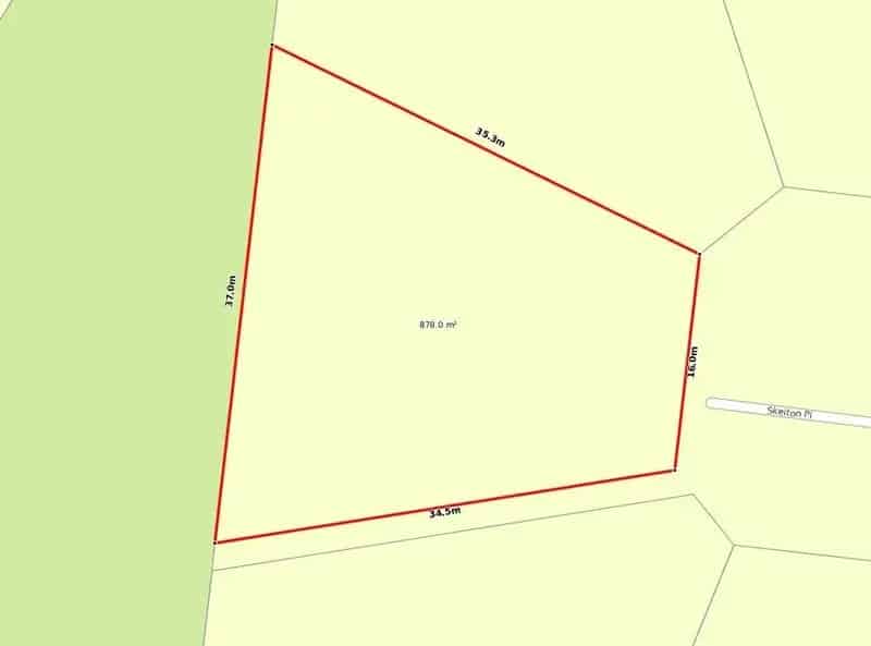 Buy land larger allotment backing onto parkland