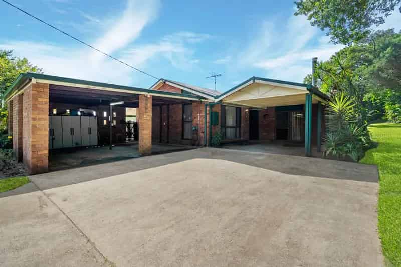 Brick home set on a huge block...