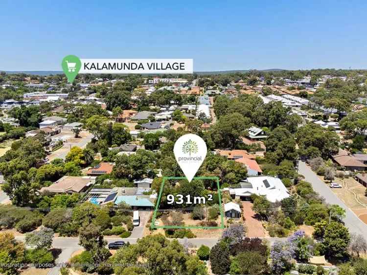 Kalamunda 931m2 Green Title Block Near Village