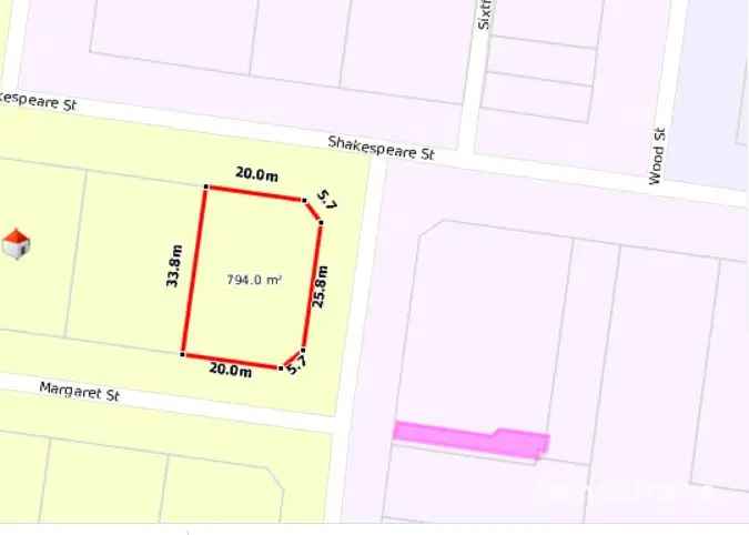 Buy land in Mackay with three street frontages and development potential