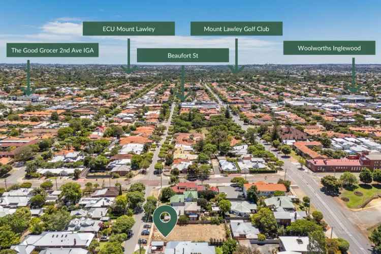 Mount Lawley 366sqm R30 Zoned Land Heritage Home Site