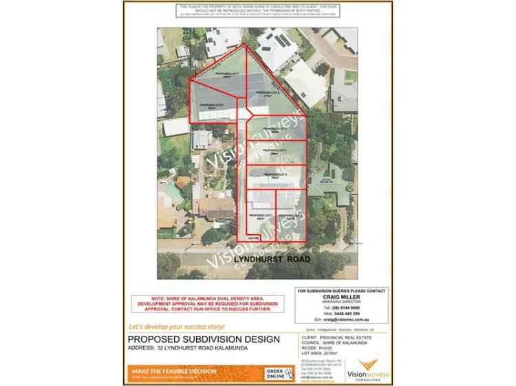 Kalamunda Land 2575m2 R10/30 Zoning Family Home Development Opportunity